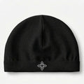 VORTENEA Lite Satin-Linen Skull Cap with Embroidered Cross - Machine Washable, Prevents Frizz, Retains Moisture, Comfortable Fit